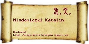 Mladoniczki Katalin névjegykártya