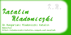 katalin mladoniczki business card